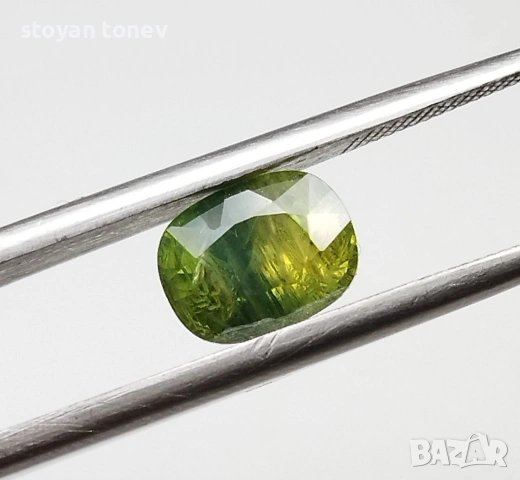 Рядък е екзотичен жълто-зелен сапфир 1.97 карата! Сертификат!, снимка 7 - Други - 54197660