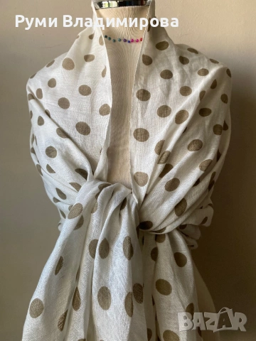 Шал с лен и памук/ различни видове, снимка 11 - Шалове - 54245139