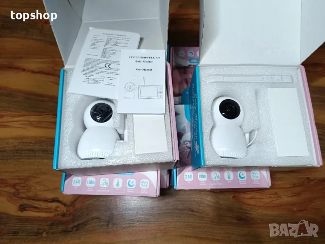 ПРОМОЦИЯ Sainlogic видео бебефон с камера, 1080P FHD LCD, дневен и нощен режим, снимка 12 - Бебефони - 50525536