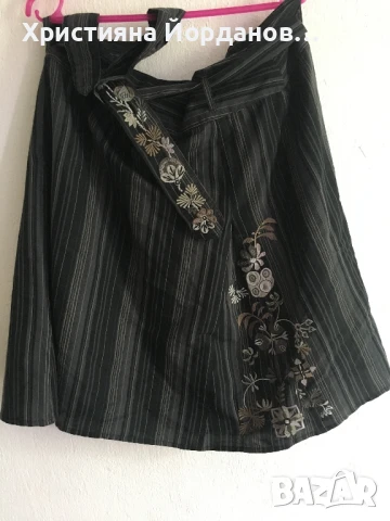 памучна пола с бродерия , снимка 3 - Поли - 50719585