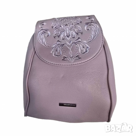 Дамска раница от еко материал с бродиран капак, снимка 5 - Раници - 52138007