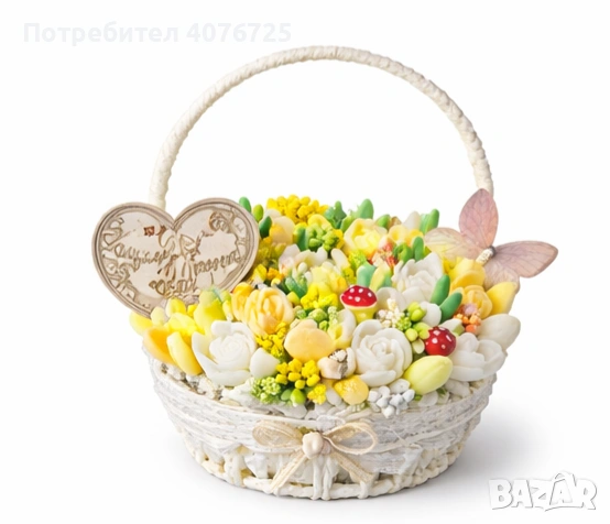 Кошница с ароматни сапунени цветя , снимка 6 - Други - 53640832