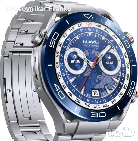 Huawei Ultimate watch blue titanyum , снимка 3 - Смарт гривни - 48140551