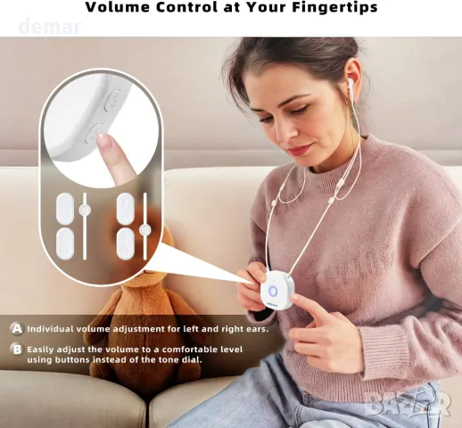 Безжични слушалки Holdsound за слушане на телевизия, с предавател, снимка 7 - Слушалки и портативни колонки - 50272363