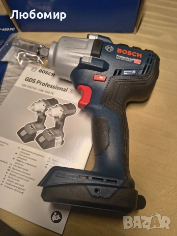 Акумулаторен ударен гайковерт Bosch Professional 18V System Gds 18V-450 Hc, снимка 3 - Винтоверти - 53395857