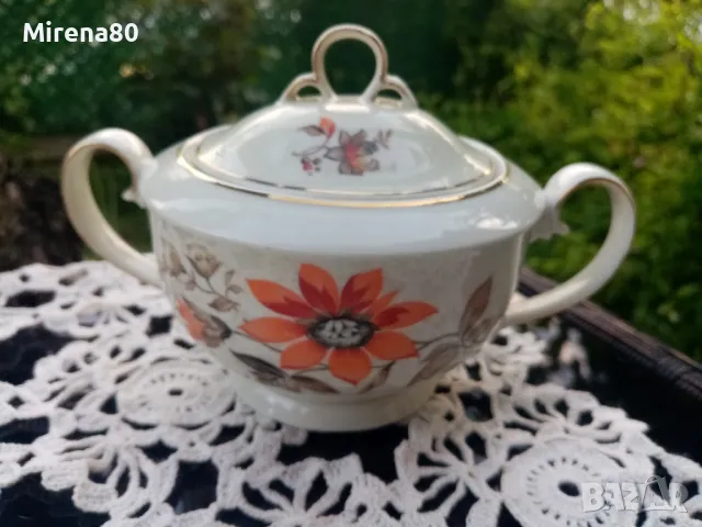 Немски антикварен сервиз за чай, снимка 5 - Антикварни и старинни предмети - 50398505