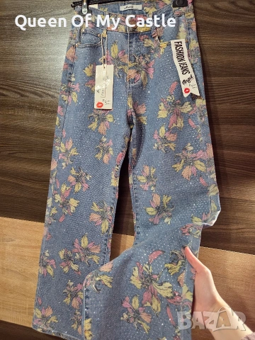 Ефектни дънки с камъни , снимка 3 - Дънки - 54168704