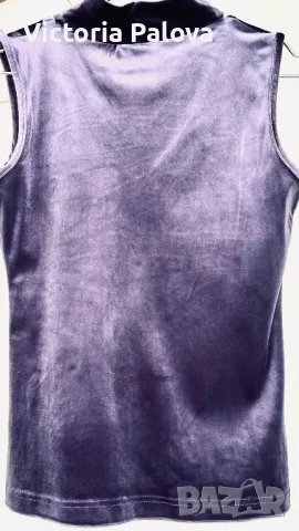 Красива блуза/топ  кадифе PARAH INTERNATIONAL Италия, снимка 6 - Корсети, бюстиета, топове - 50359036