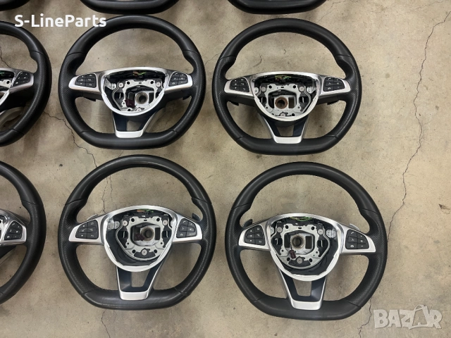 Оригинален с перфорирана кожа Мулти волан с пера Mercedes A Class AMG Мерцедес А Класа АМГ, снимка 3 - Части - 44642846