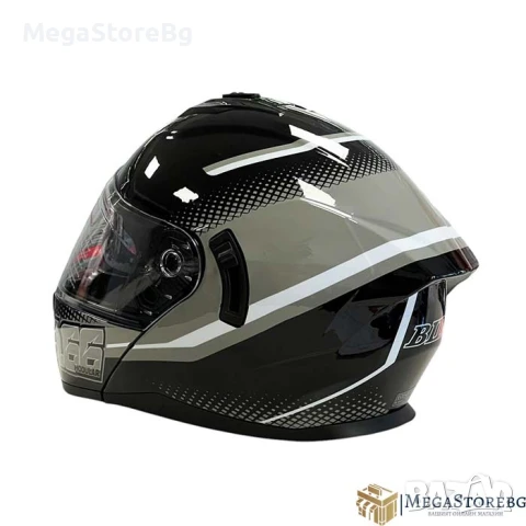 Модуларна Каска 166 - Размер S, M, L, XL - Черно/Бяло, снимка 6 - Аксесоари и консумативи - 50720043