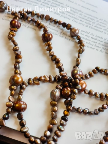 много ДЪЛГО ретро колие / наниз от  истински барокови перли, снимка 5 - Колиета, медальони, синджири - 53269828