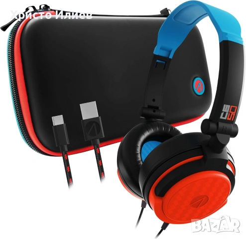 Геймърски слушалки кабел за зареждане кейс калъф Комплект за Nintendo Switch Lite OLED