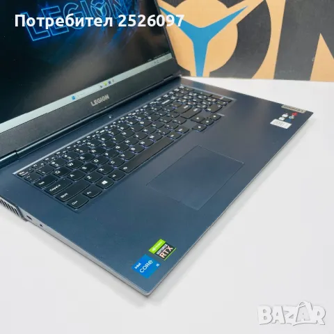 Lenovo Legion 5/17.3" IPS 144Hz/i5-11400H/RTX 3060/16GB RAM/512GB NVMe, снимка 7 - Лаптопи за игри - 48634535