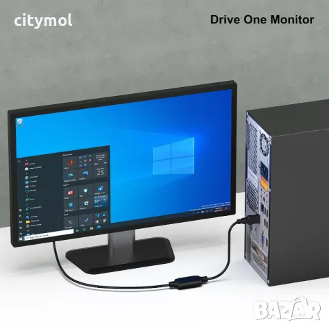 BENFEI USB 3.0 към VGA кабел мъжки към мъжки 6 фута, еднопосочен USB към VGA за Windows 11, Windows , снимка 5 - Кабели и адаптери - 49129334