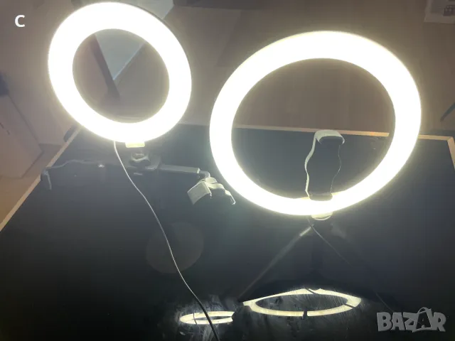 2 рингови лампи със статив (2 ring lamps with tripod), снимка 2 - Селфи стикове, аксесоари - 46959230