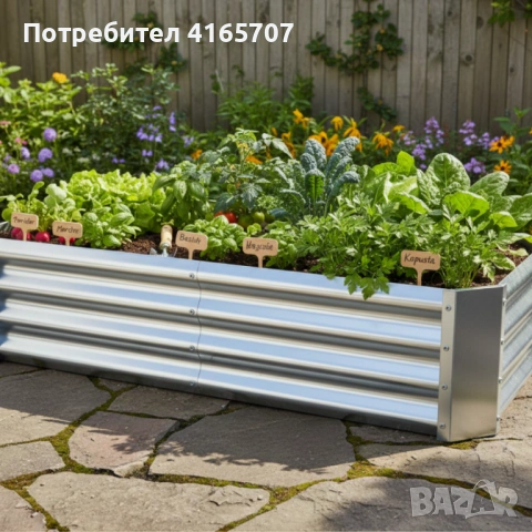 Леха за зеленчуци и цветя метална - поцинкована, снимка 4 - Оранжерии - 53644886