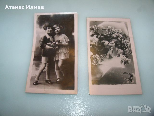 Две малки стари романтични картички 1940г., снимка 1 - Филателия - 46412273