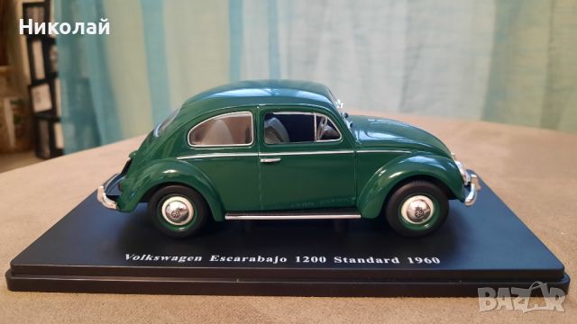 1960 Volkswagen Beetle/Escarabajo 1200 1:24 Whitebox/Hachette Diecast Колекционерски модел количка, снимка 1 - Колекции - 46442674