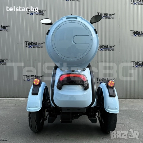 Електрическа триколка 2+1 750.1 ТИП VESPA STYLE с диференциал Нов модел, голяма равна седалка, подхо, снимка 3 - Мотоциклети и мототехника - 52407229
