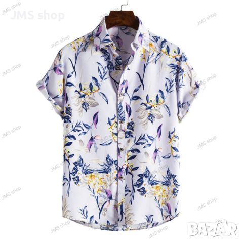 Мъжка флорална риза Ditsy, 12цвята , снимка 3 - Ризи - 45493504
