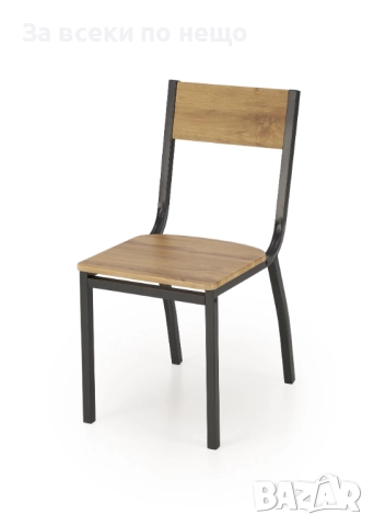 Комплект MILTON маса с 4 стола, натурално/черно Код P1622, снимка 9 - Маси - 52916997