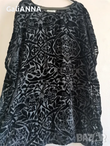 СТРАХОТНА ТУНИКА ТЮЛ И КАДИФЕ 3XL-5XL, снимка 2 - Туники - 50926778