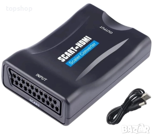 Ново SCART към HDMI конвертор 720P/1080P SCART към HDMI адаптер Full HD видео аудио превключващ...