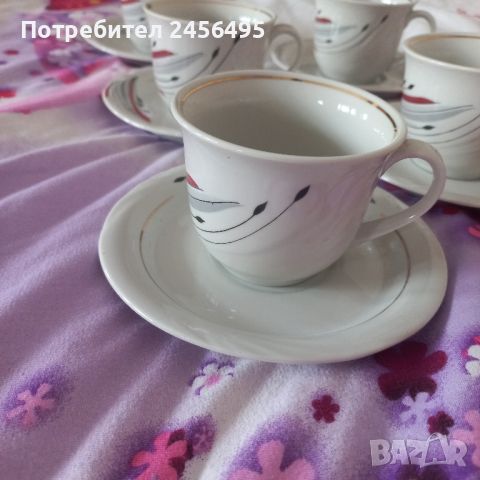Български порцеланов сервиз за кафе-Разград. 12 части.нов., снимка 2 - Сервизи - 46086298