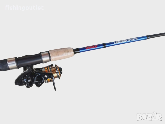 Спининг комплект - въдица 2.40 или 2.70м 10-30гр ,макара 11 лагера, корда и 3 блесни, снимка 3 - Въдици - 52852383