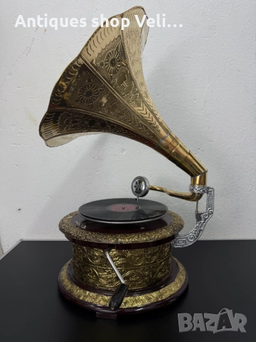 Грамофон с фуния №8121, снимка 3 - Антикварни и старинни предмети - 54289539