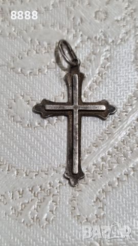 Vintage сребърен кръст , снимка 2 - Колиета, медальони, синджири - 45905733