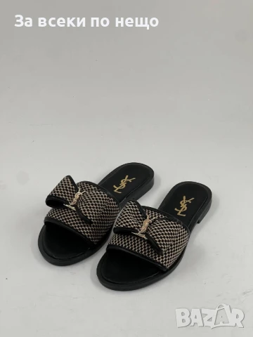 Yves Saint Laurent Дамски Черни Чехли Код E506