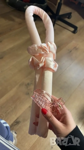  Голяма, стилна ролка за коса от коприна  , снимка 6 - Аксесоари за коса - 51802247