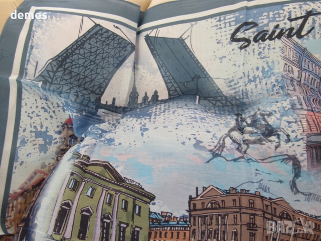 Красив шал от бамбукова коприна от Санкт Петербург, Русия, снимка 6 - Шалове - 52259868