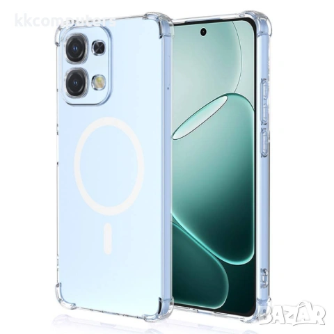 Магнитен Прозрачен Калъф за Oppo A6 Pro 5G / 4G - PC+TPU, 36 N52 магнита, Airbag, Прозрачен