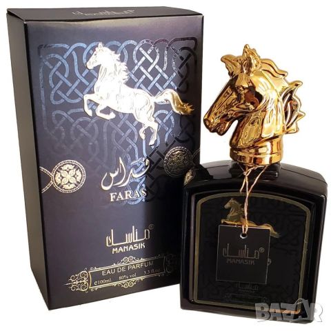 Оигинален арабски мъжки парфюм FARAS by MANASIK EAU DE PARFUM 100ML, снимка 2 - Мъжки парфюми - 46097569