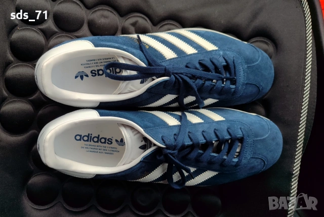 Чисто нови Adidas Gazelle blu navy N44 28.5 подметка 120лв , снимка 8 - Маратонки - 53259727