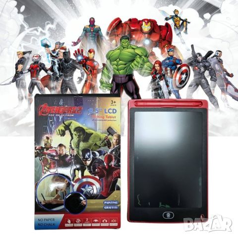 Детски LCD таблет за рисуване/писане, 8.5'', 14.5x22.7 cm, Frozen/ Avengers, снимка 4 - Рисуване и оцветяване - 46675206