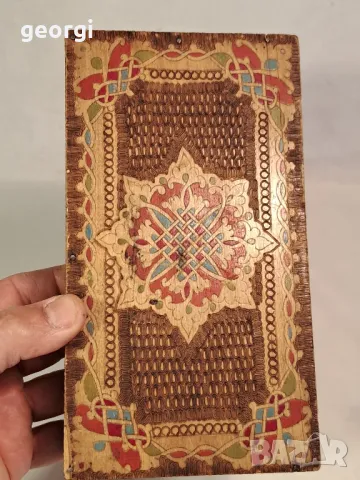 Стара дървена кутия за бижута от соца 21/6, снимка 5 - Антикварни и старинни предмети - 49982009