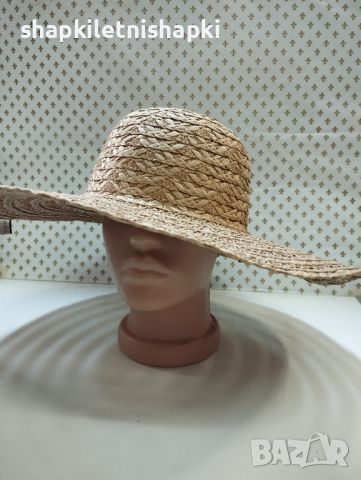 Дамска лятна сламена шапка капела - 80, снимка 1 - Шапки - 45668861