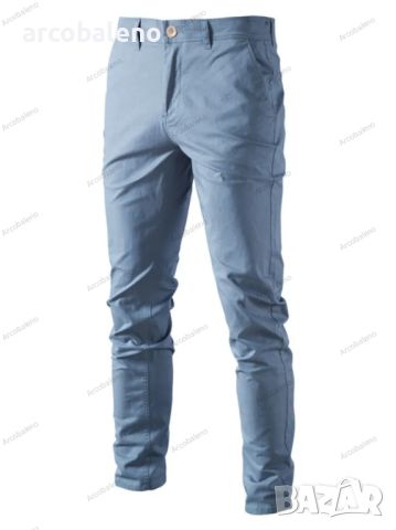 Ежедневни мъжки едноцветни модни панталони, 8цвята , снимка 7 - Панталони - 46474220
