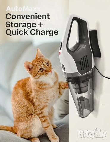 Ръчна прахосмукачка, мощна всмукателна, преносима, лека, безжична, с 25-30 минути време на работа , снимка 6 - Прахосмукачки - 53156525