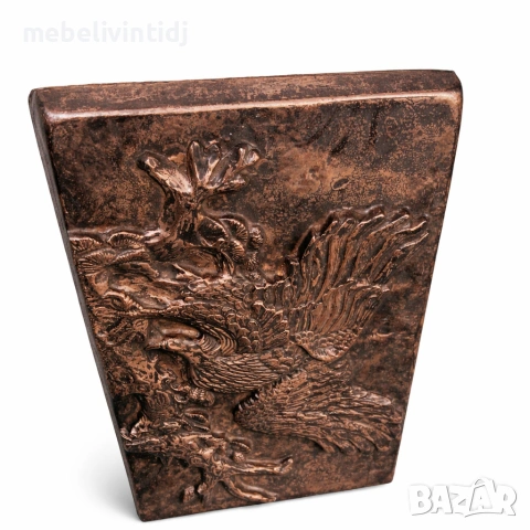 Декоративно релефно пано с изобразена птица върху клон, снимка 3 - Пана - 53640701