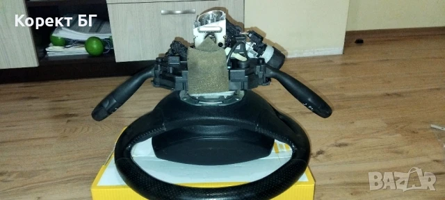 Мултифункционален волан с аербег airbag и лентов кабел + лост за мигачи/чистачки за Citroen C5, снимка 12 - Части - 51163333