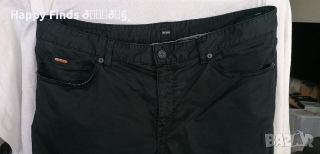 Изключително качествен мъжки панталон Boss 33/32 черен пролет-лято