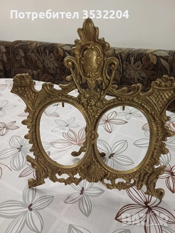 Бронзова рамка, снимка 4 - Антикварни и старинни предмети - 53046801