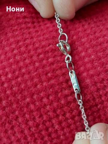 Ново сребърно синджирче с красиво топче, снимка 2 - Колиета, медальони, синджири - 53399414