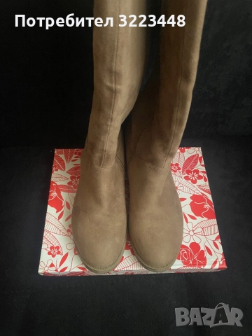 Дамски ботуши естествен велур, снимка 3 - Дамски ботуши - 52316296