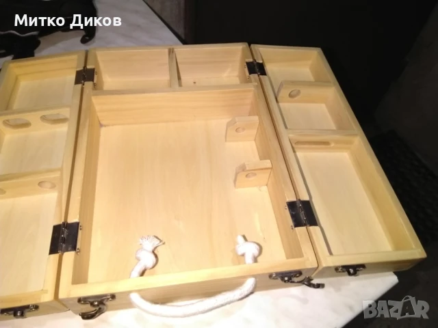Дървена кутия нова за разни неща сгъваема 405х300мм отворена и вътре 30х20х8см, снимка 8 - Други стоки за дома - 50517670