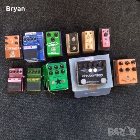 31 педала Ehx, Digitech, Tone city, два педалборда Mooer, някои нови за китара, снимка 1 - Китари - 20907626